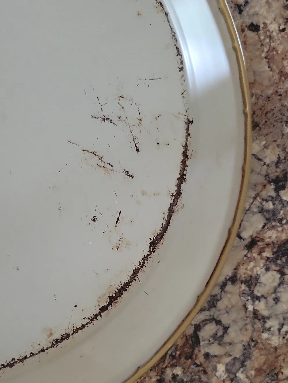 Vintage Black Decorative Tea Tray with Red & Gold Accents